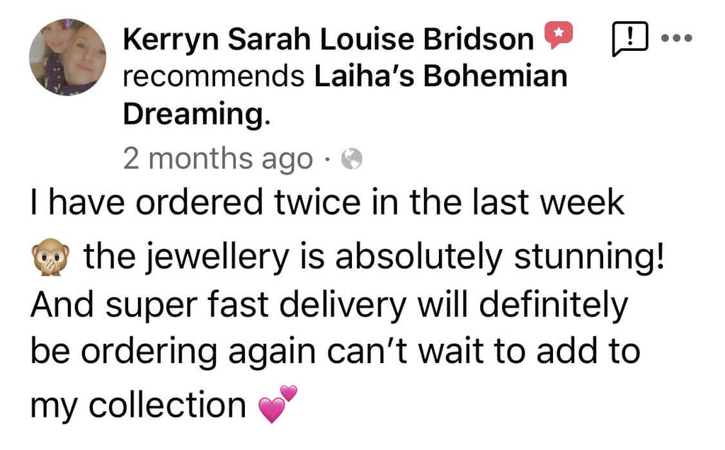 Customer Feedback - Laihas Bohemian Dreaming -L.B.D