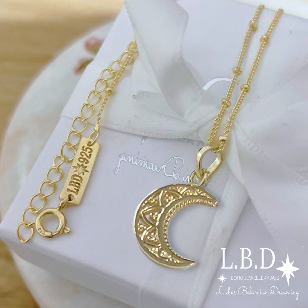 Laihas La Moon Boheme Gold Boho Necklace Gold Necklace Laihas Bohemian Dreaming -L.B.D