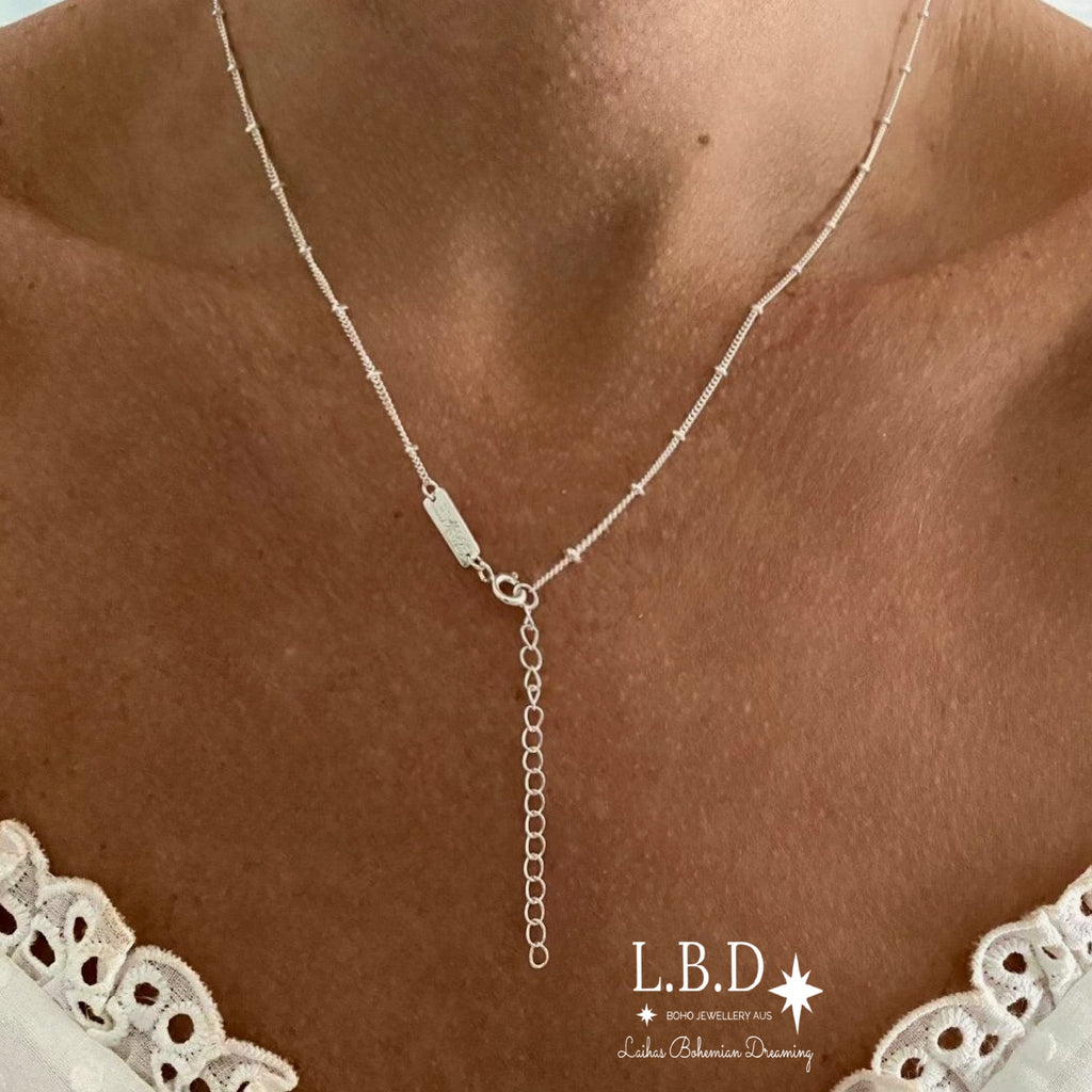 Laihas La Moon Boheme Sterling Silver Boho Necklace Sterling Silver Necklace Laihas Bohemian Dreaming -L.B.D