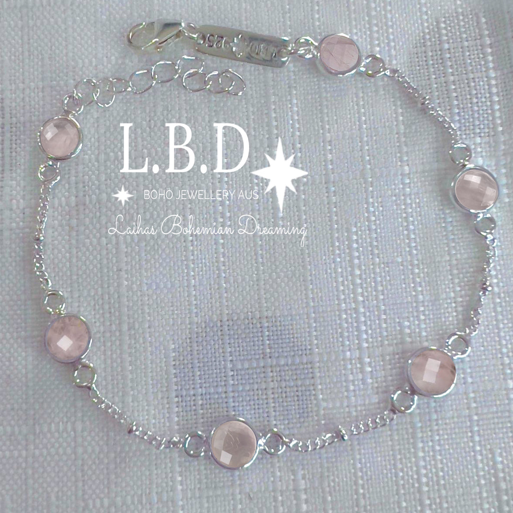 Laihas Eternal Rose Quartz Bracelet Gemstone Bracelet Laihas Bohemian Dreaming -L.B.D