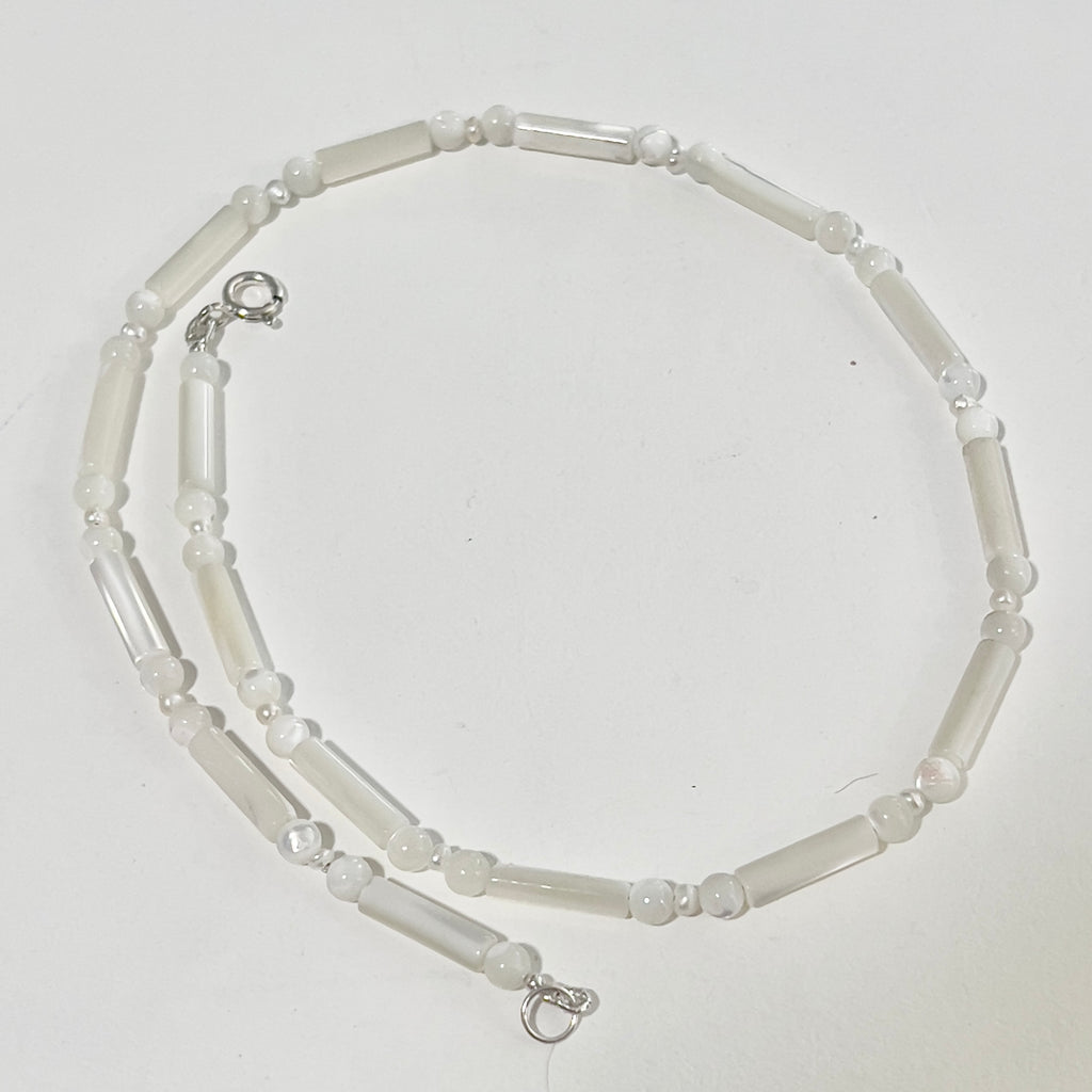 Laihas Pretty Pearl Choker Necklace Gemstone Sterling Silver necklace Laihas Bohemian Dreaming -L.B.D