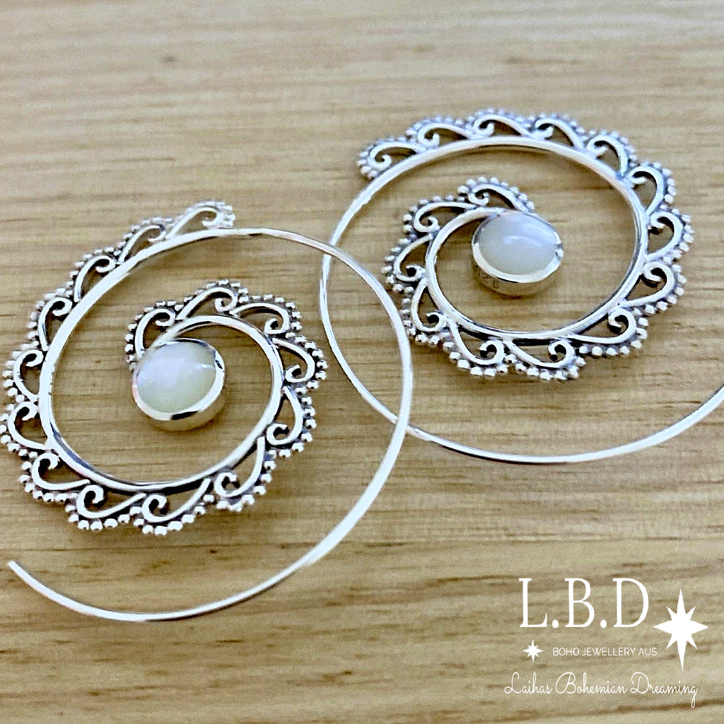 Boho Earrings/ Mother Of Pearl Earrings