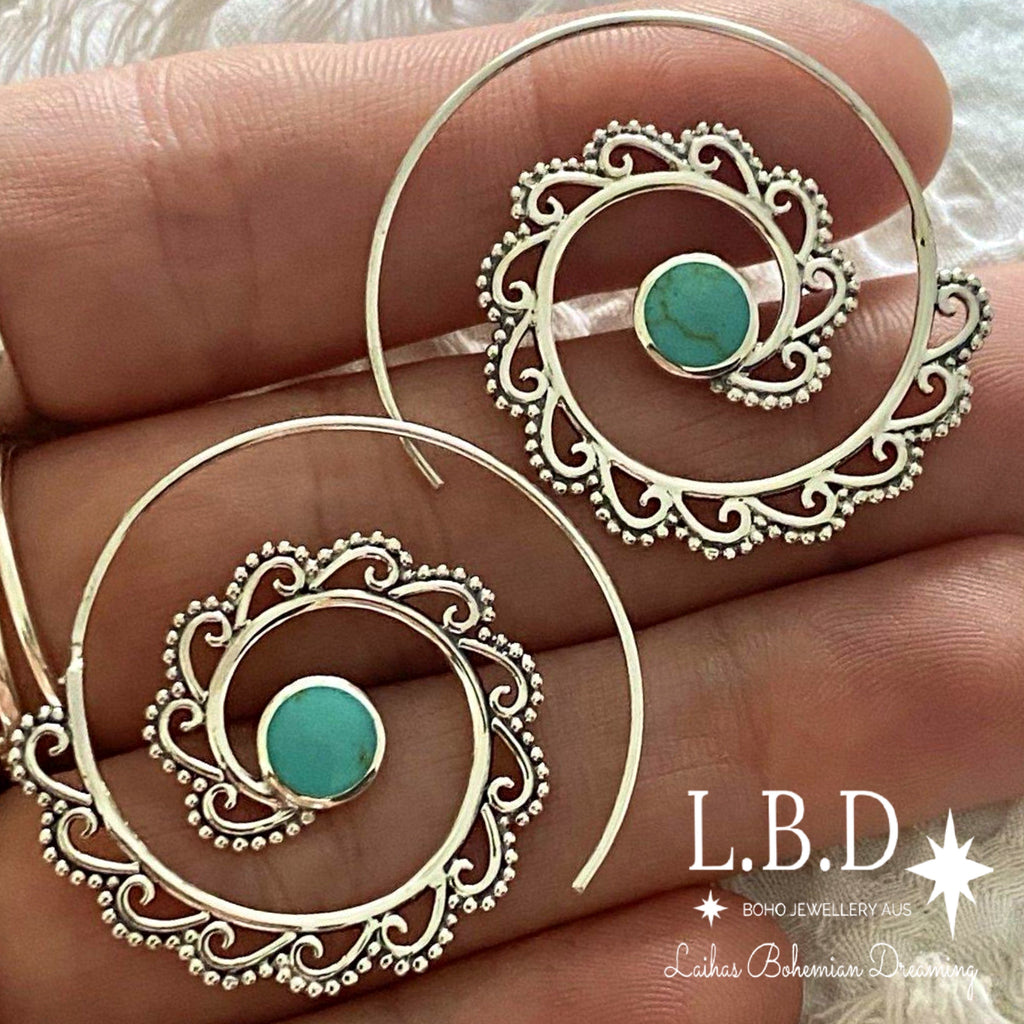 Turquoise Earrings/ Boho Earrings 