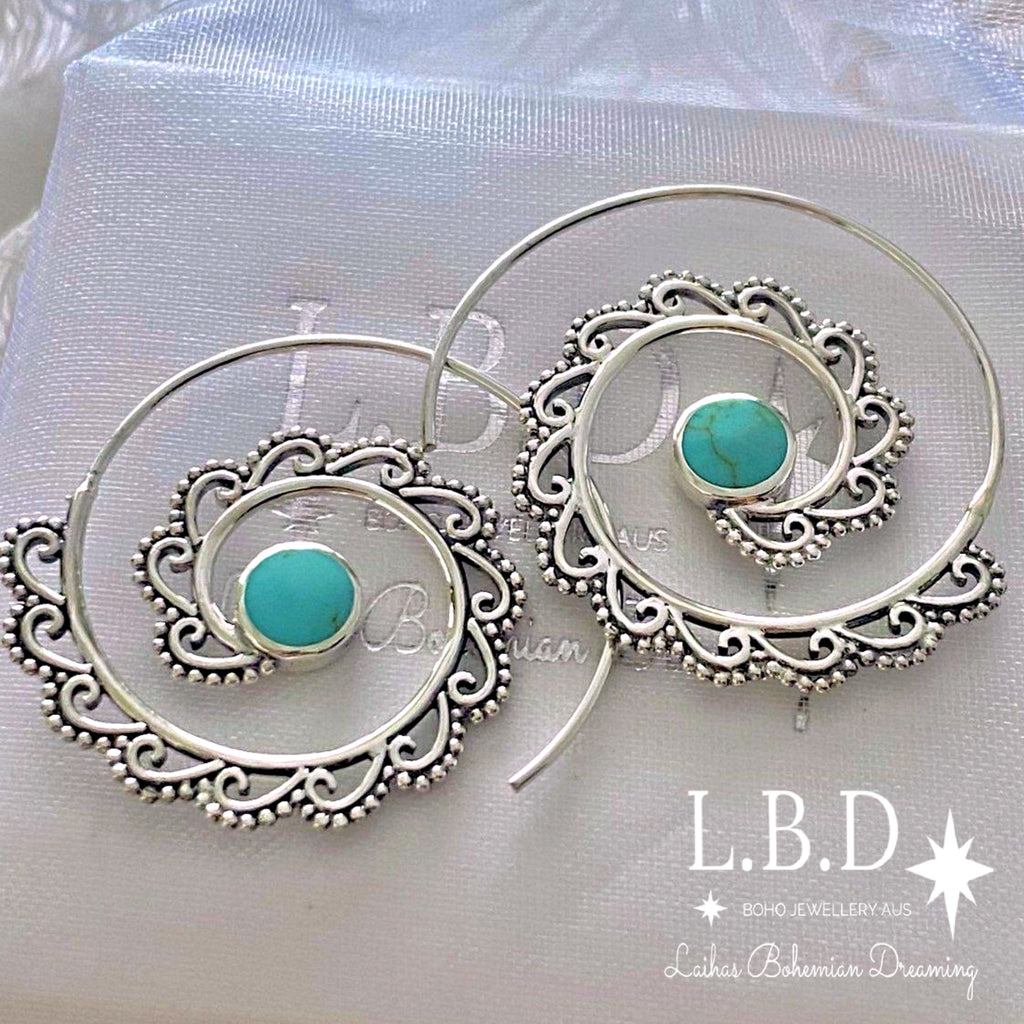 Turquoise Earrings/ Boho Earrings 
