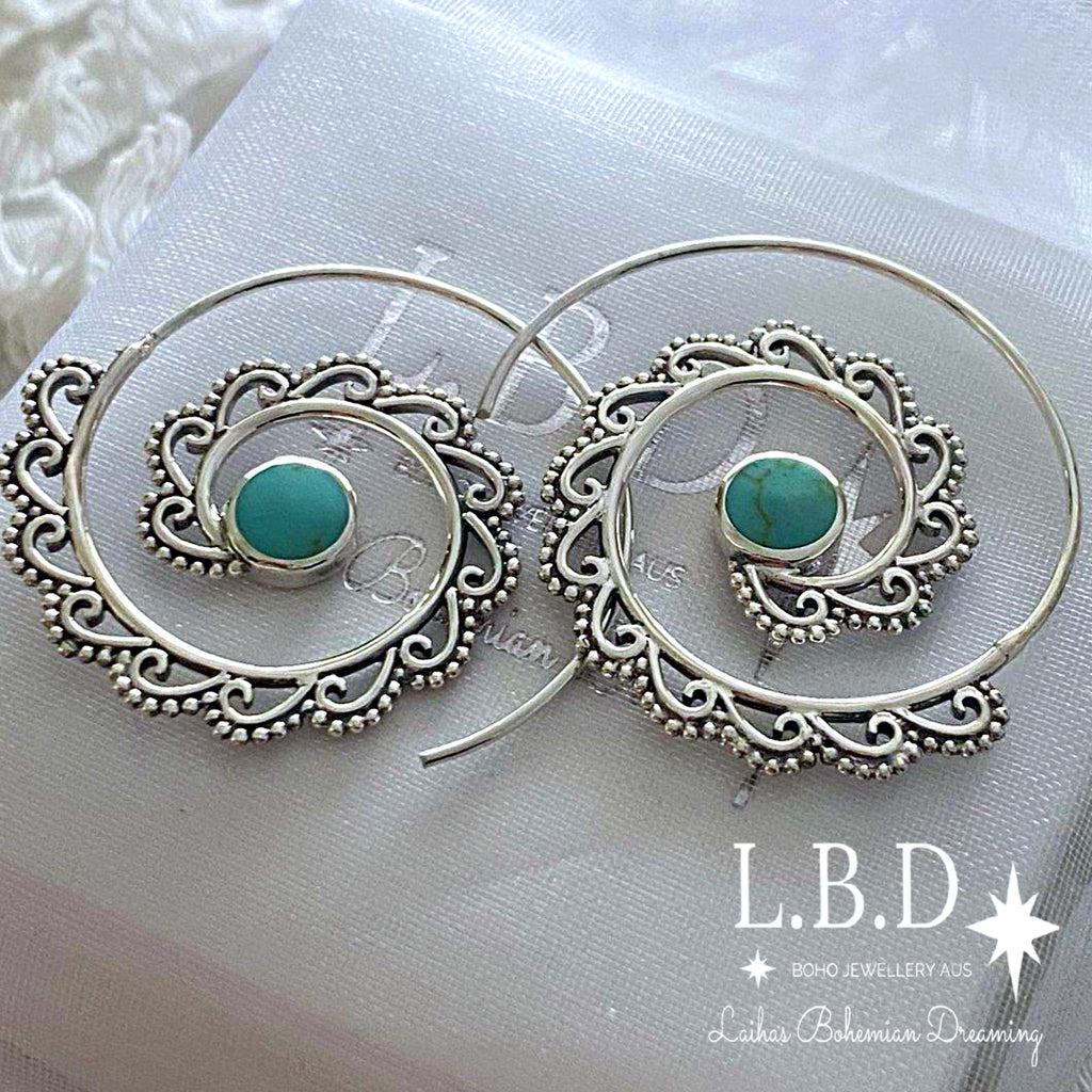 Turquoise Earrings/ Boho Earrings 