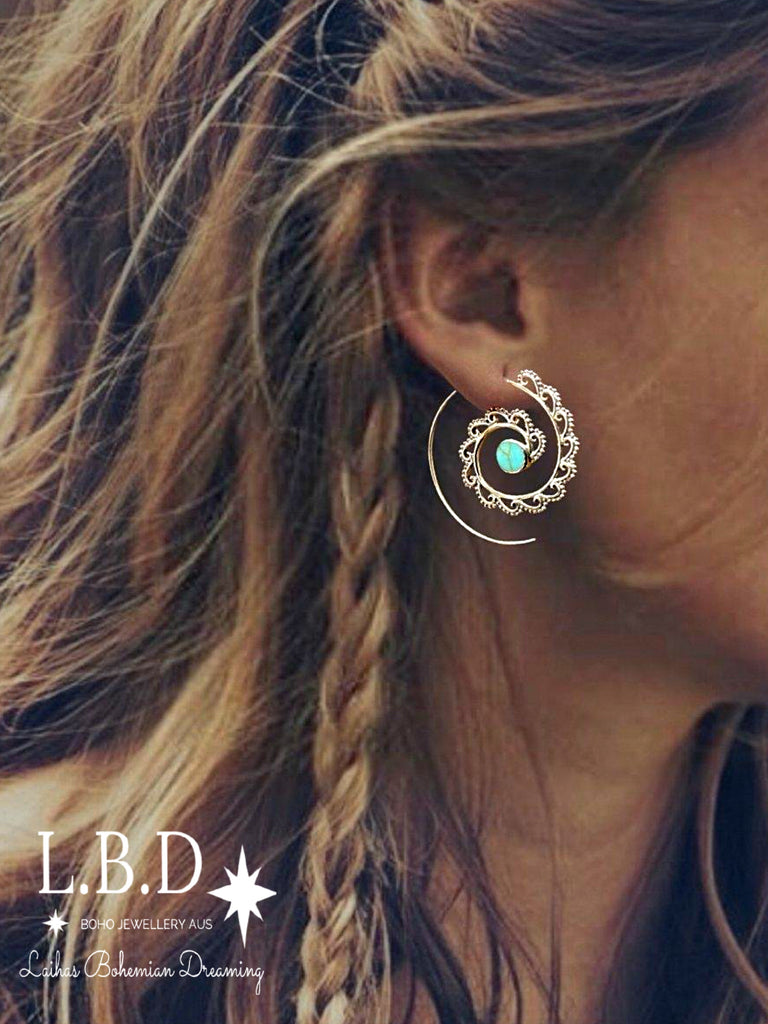 Turquoise Earrings/ Boho Earrings 