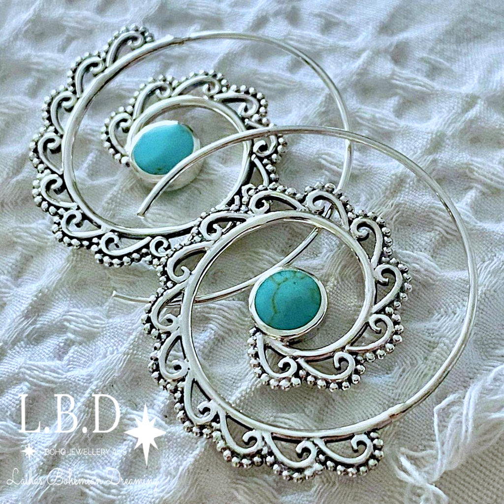 Turquoise Earrings/ Boho Earrings 