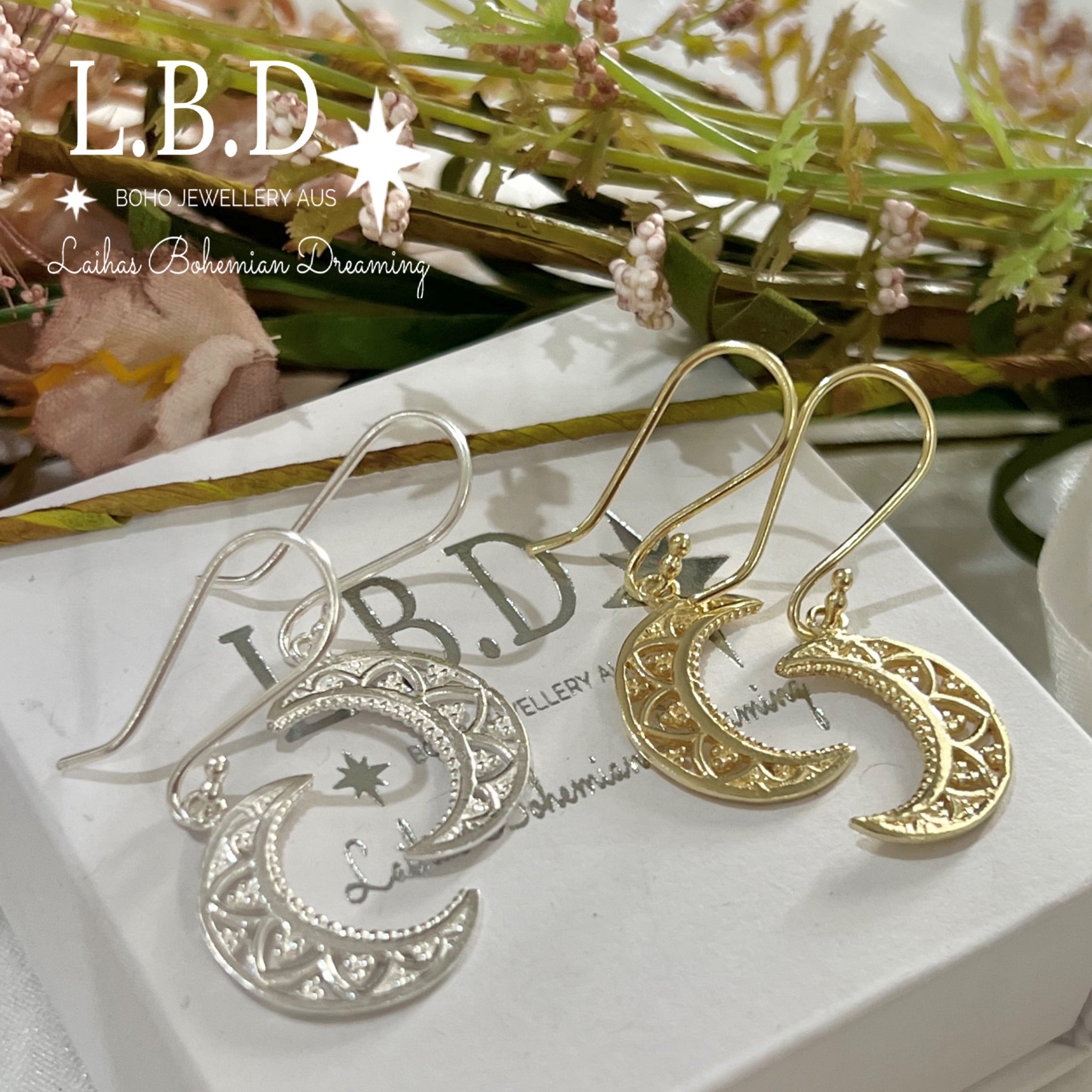 Laihas La Moon Boheme Sterling Silver Boho Earrings
