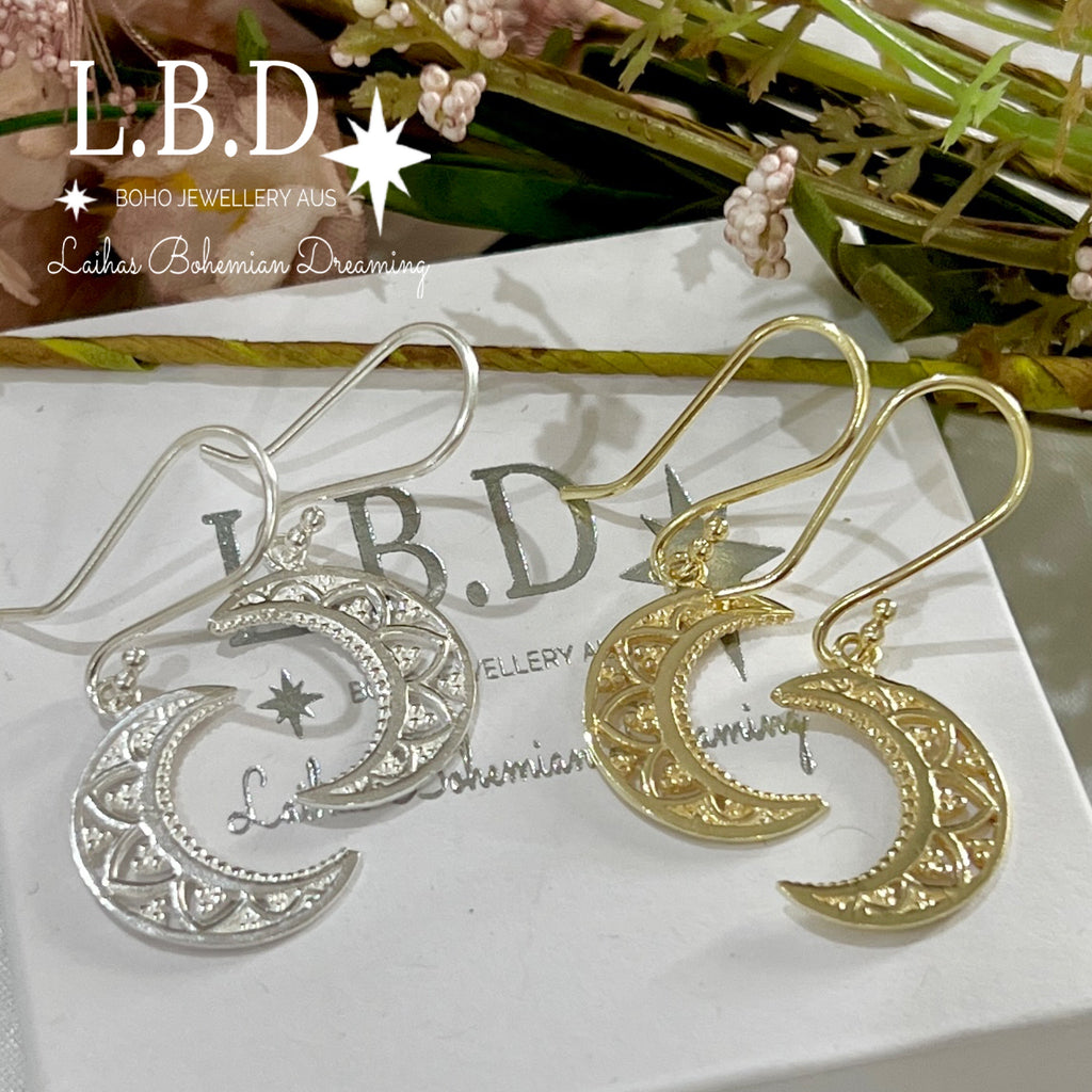 Laihas La Moon Boheme Gold Boho Earrings Gold Earrings Laihas Bohemian Dreaming -L.B.D