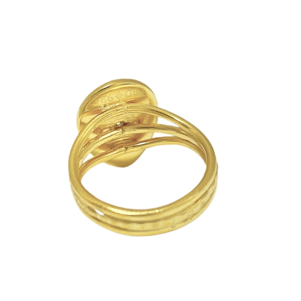 Gold Moonstone Ring- Prestige Sparkle -LBD Australia