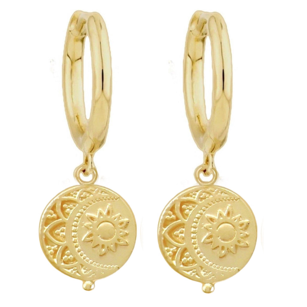 Laihas La Luna Gold Hoop Earrings. Gold Earrings Laihas Bohemian Dreaming -L.B.D