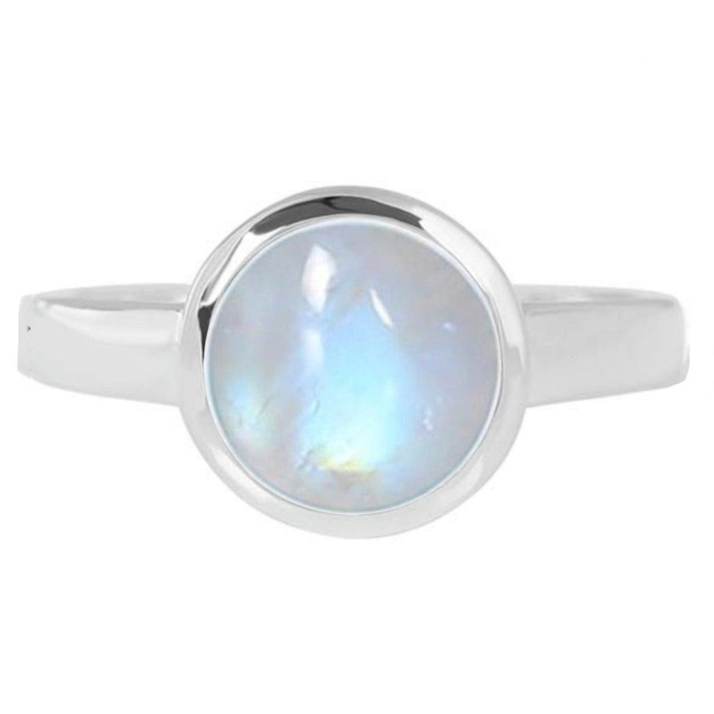 Laihas Elegant Small Moonstone Ring Gemstone Sterling Silver Ring Laihas Bohemian Dreaming -L.B.D