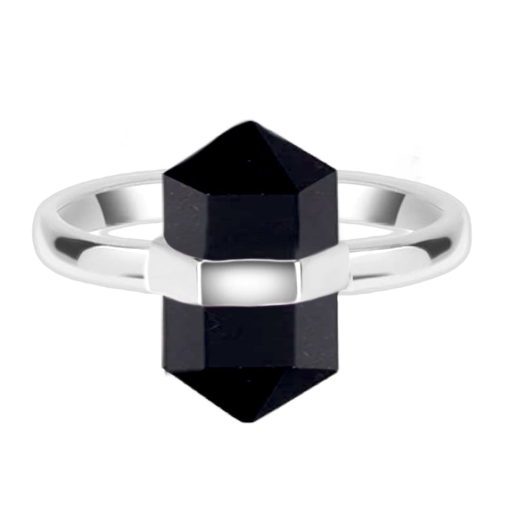 Laihas Crystal Kindness Onyx Ring Gemstone Sterling Silver Ring Laihas Bohemian Dreaming -L.B.D