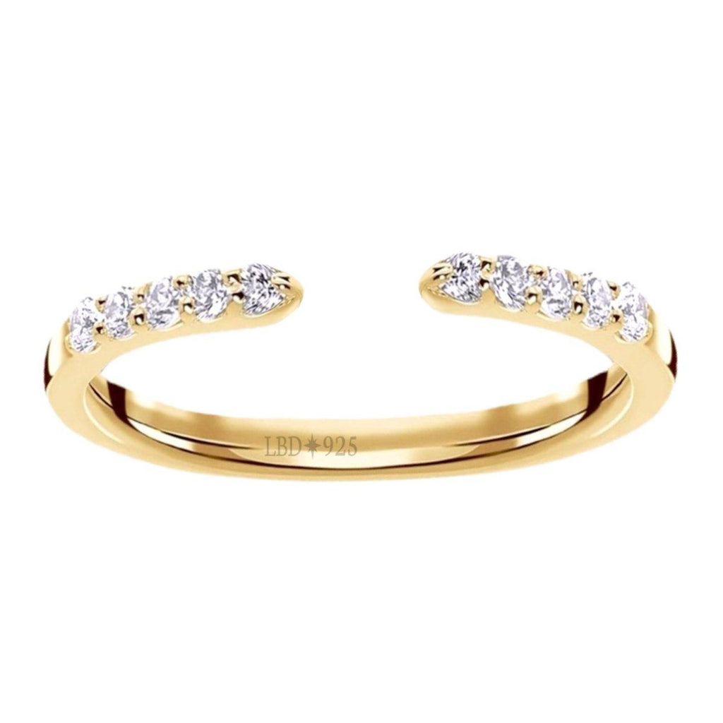 Laihas Luxury White Topaz Gold Eternity Ring LBD Gold gemstone Ring Laihas Bohemian Dreaming -L.B.D