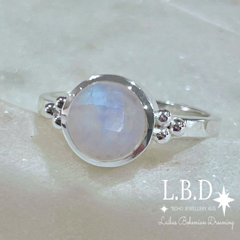 Laihas Posh Little Gypsy Moonstone Ring Gemstone Sterling Silver Ring Laihas Bohemian Dreaming -L.B.D