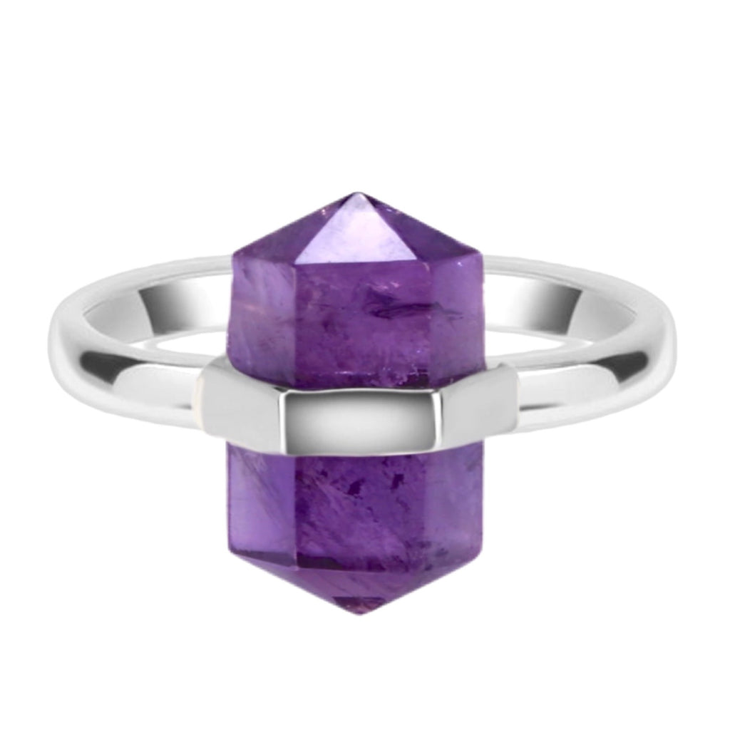 Laihas Crystal Kindness Amethyst Ring Gemstone Sterling Silver Ring Laihas Bohemian Dreaming -L.B.D