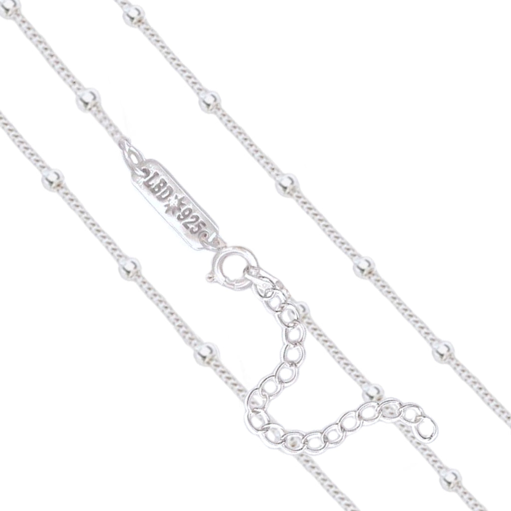 Laihas Satellite Sterling Silver Ball Chain Necklace Sterling Silver Necklace Laihas Bohemian Dreaming -L.B.D