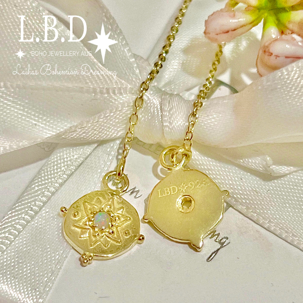 Intricate Vera May Threader Gold Opal Earrings Gold Gemstone earrings Laihas Bohemian Dreaming -L.B.D