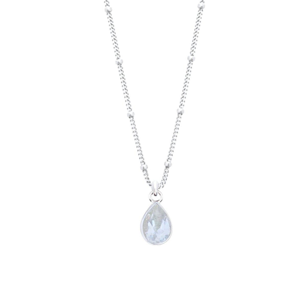Laiha Bell Mini Droplet Clear Crystal Quartz Necklace -LBD Australia