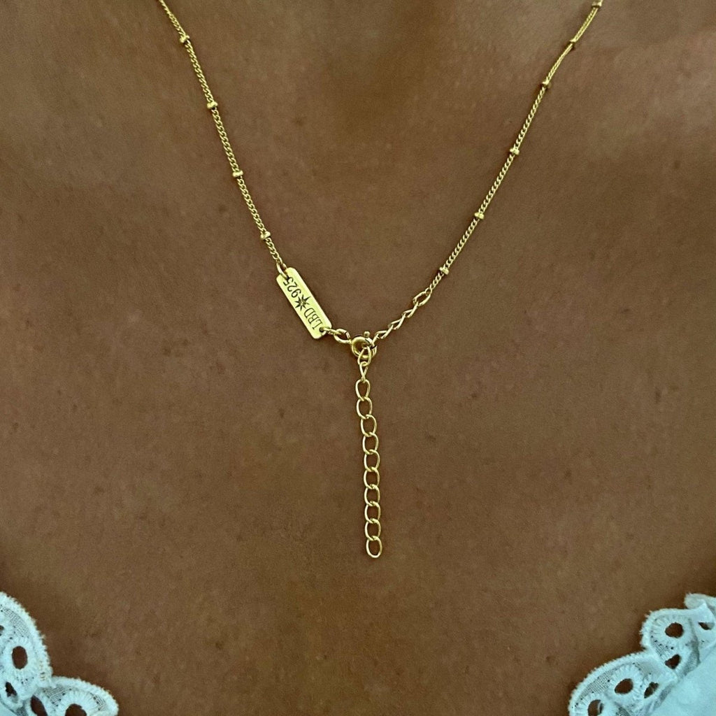 Laiha Bell Mini Droplet Gold Labradorite Necklace -LBD Australia
