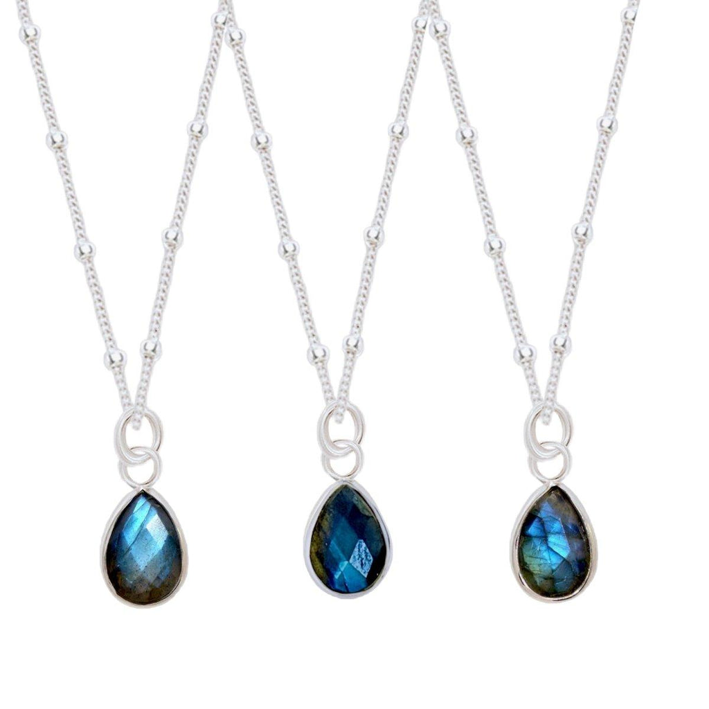 Laiha Bell Mini Droplet Labradorite Necklace -LBD Australia