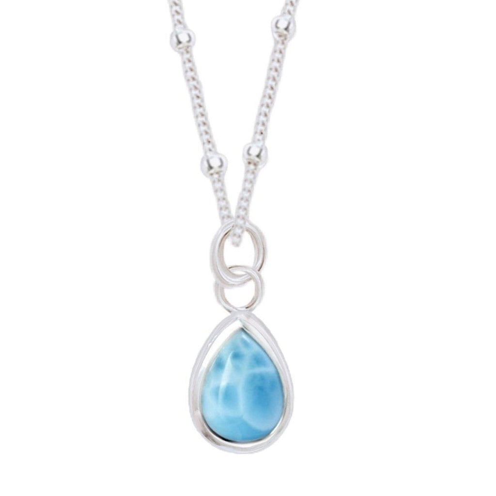 Laiha Mini Classic Chic Raindrop Larimar Necklace -LBD Australia