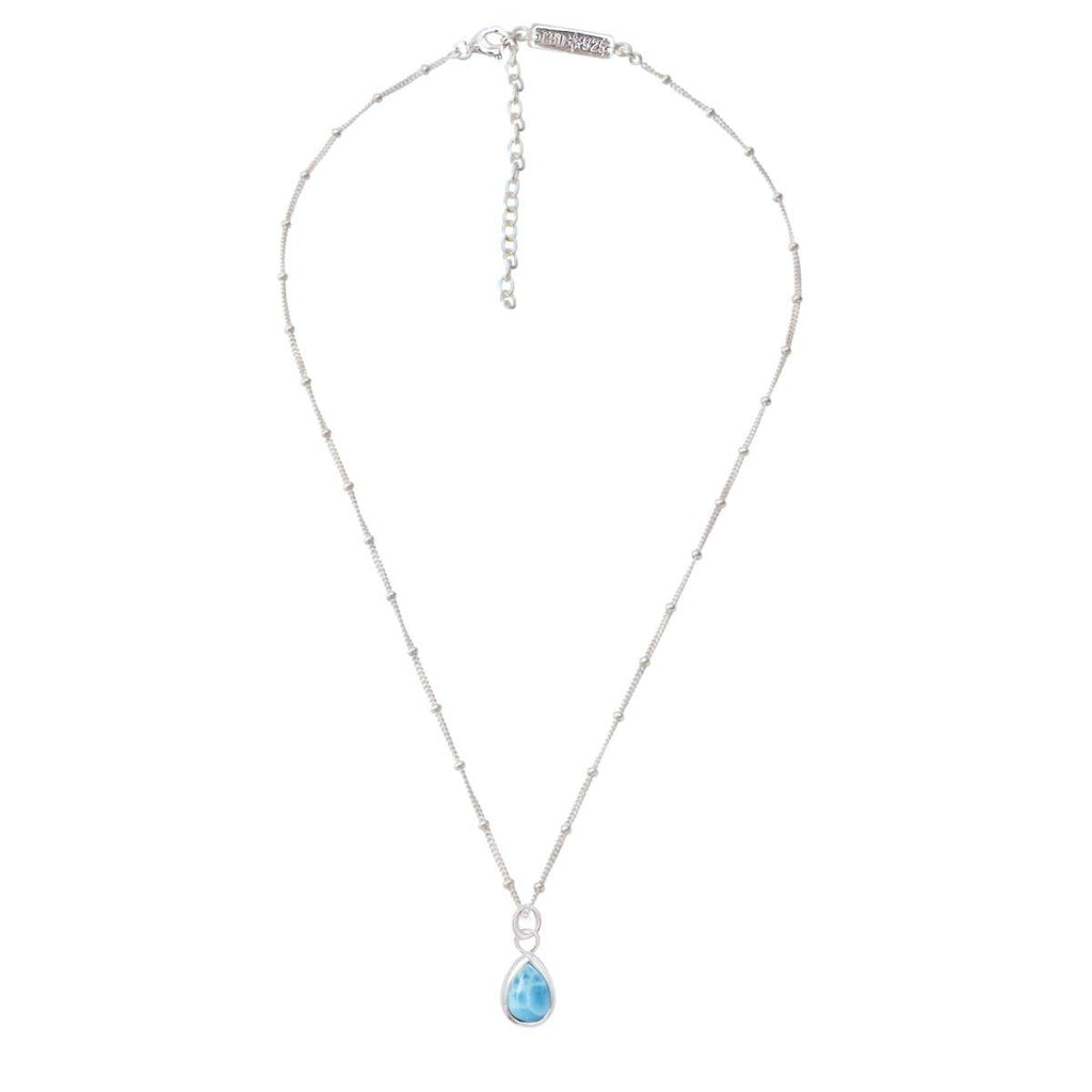 Laiha Mini Classic Chic Raindrop Larimar Necklace -LBD Australia