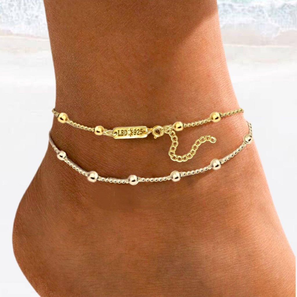 Laihas Bauble Sterling Silver Boho Anklet -LBD Australia