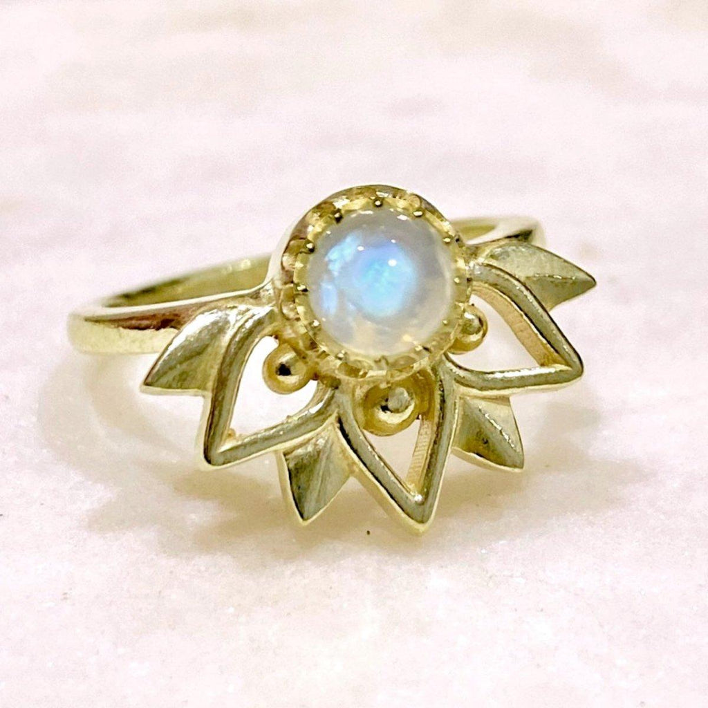 Laihas Boho Inflorescence Gold Moonstone Ring -LBD Australia