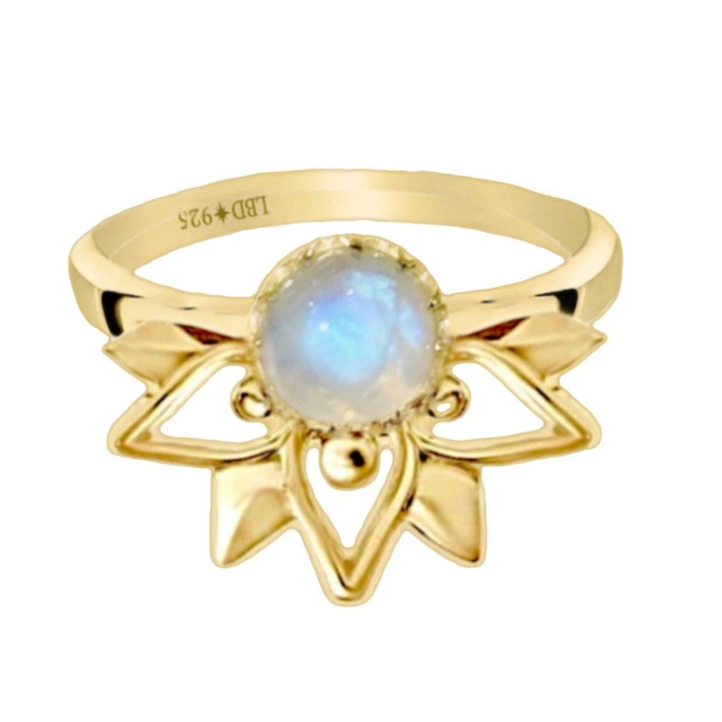 Laihas Boho Inflorescence Gold Moonstone Ring -LBD Australia