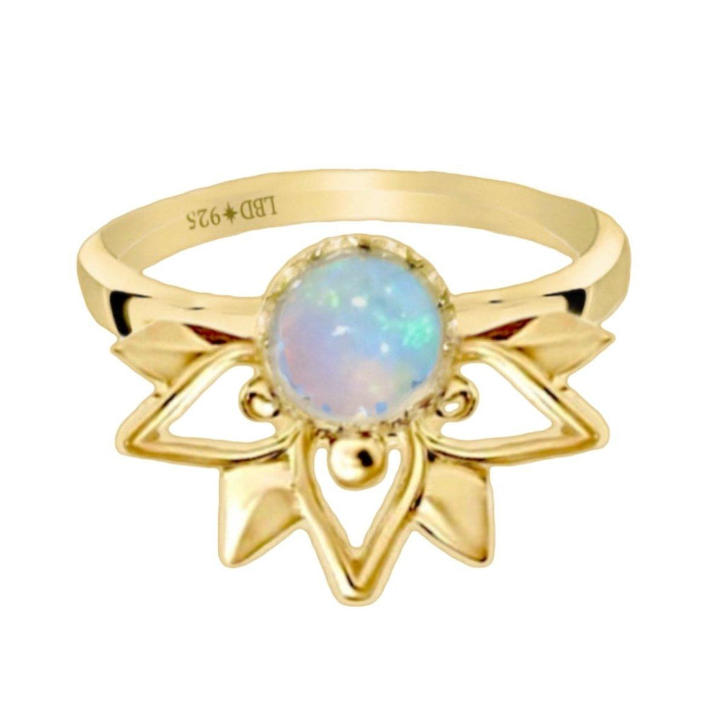 Laihas Boho Inflorescence Gold Opal Ring -LBD Australia