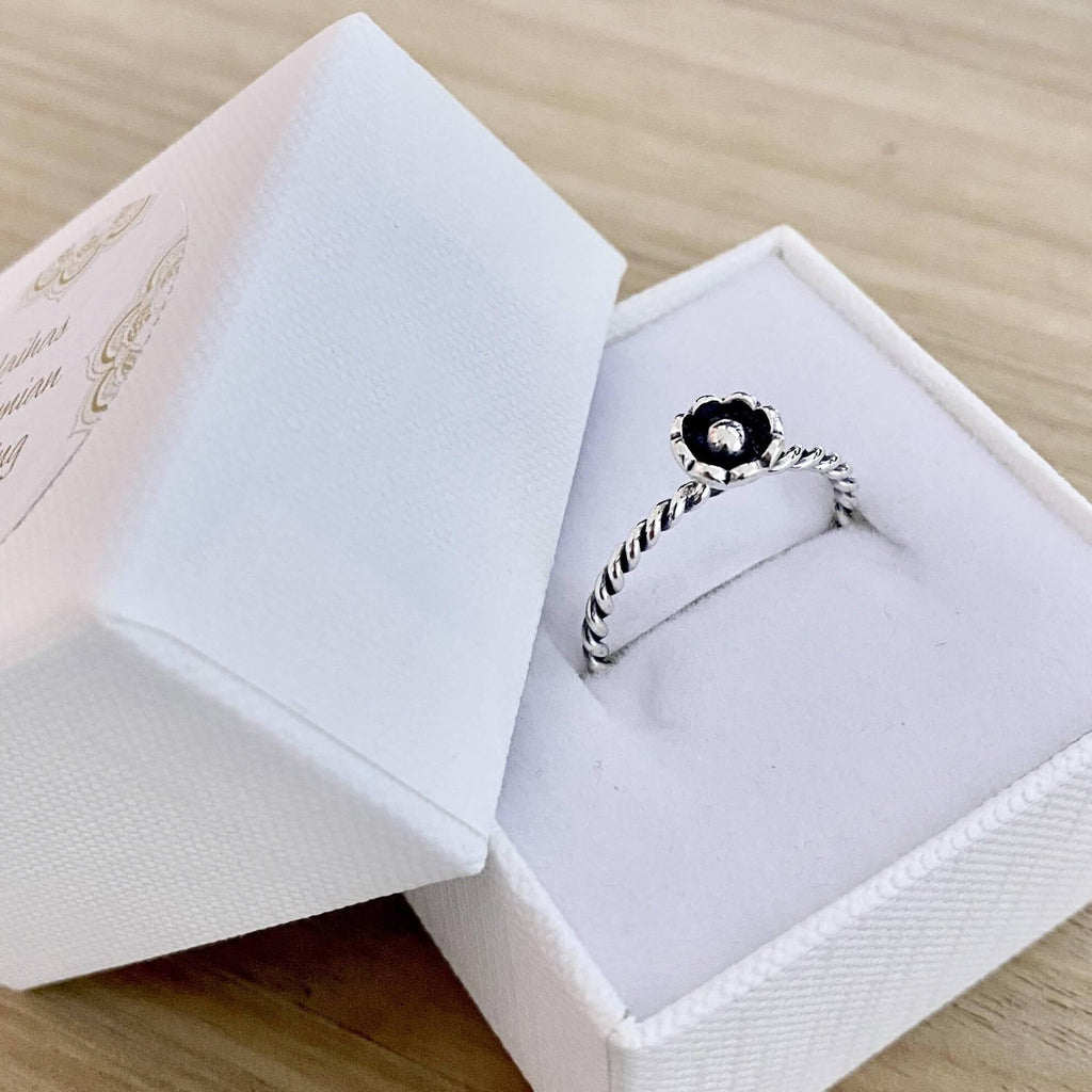 Laihas Boho Mini Bud Sterling Silver Ring -LBD Australia