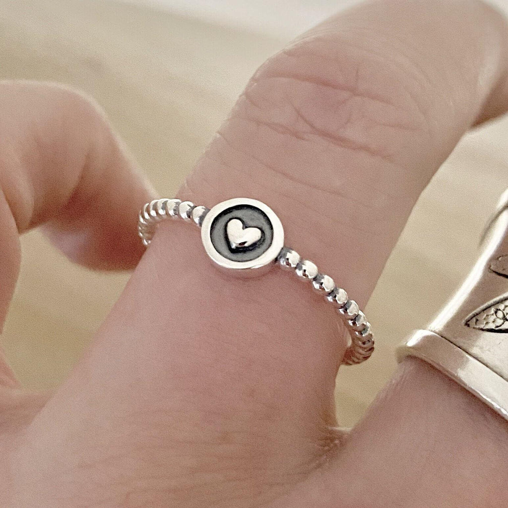 Laihas Boho Mini Heart Sterling Silver Ring -LBD Australia