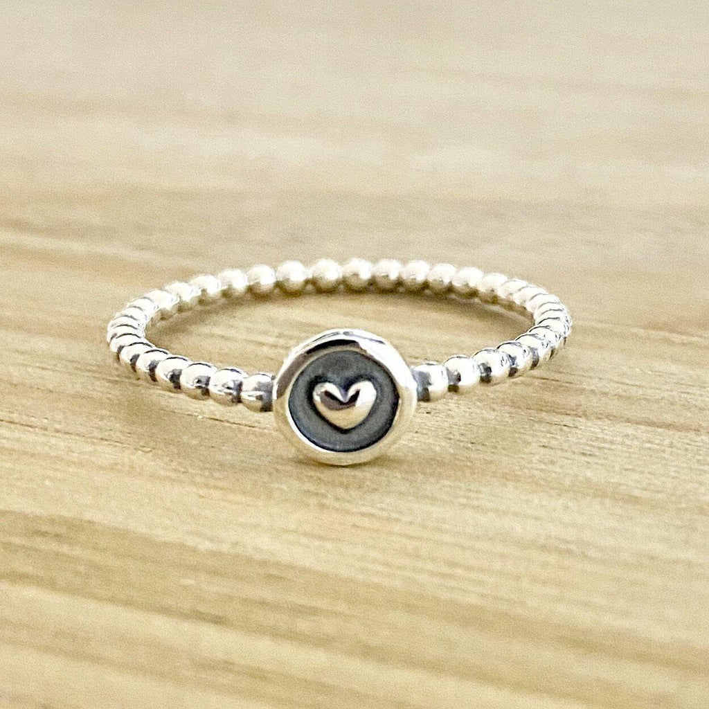 Laihas Boho Mini Heart Sterling Silver Ring -LBD Australia