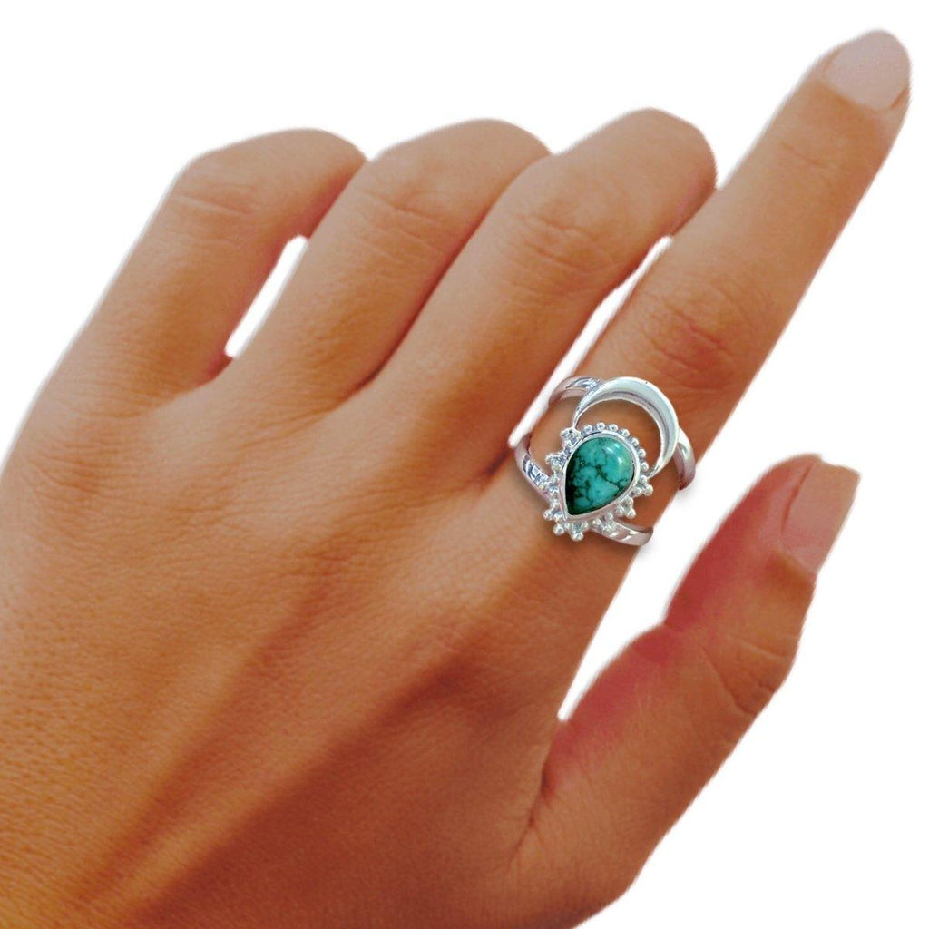 Laihas Boho Moon Turquoise Ring -LBD Australia