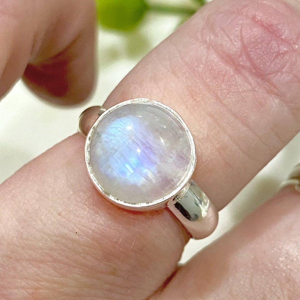 Laihas Casual Summer Moonstone Ring 10mm Round -LBD Australia