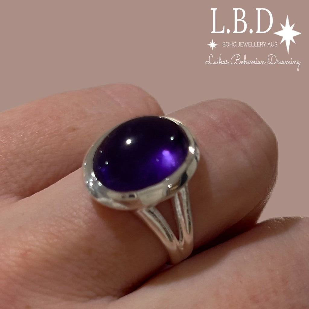 Laihas Classic Chic Oval Amethyst Ring -LBD Australia