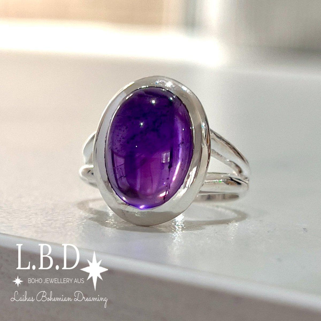 Laihas Classic Chic Oval Amethyst Ring -LBD Australia