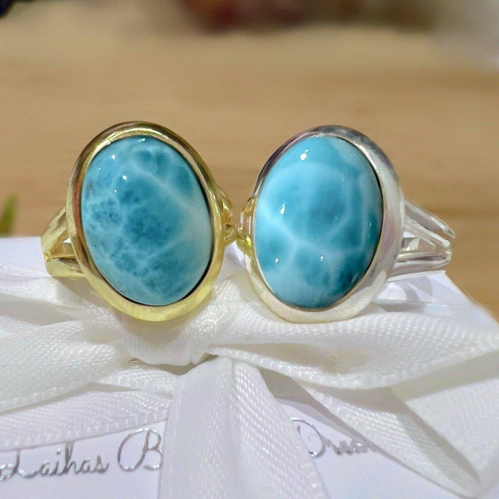 Laihas Classic Chic Oval Larimar Ring -LBD Australia