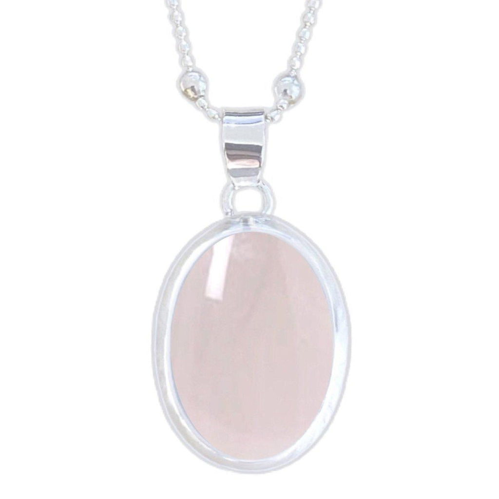 Laihas Classic Chic Oval Rose Quartz Necklace -LBD Australia