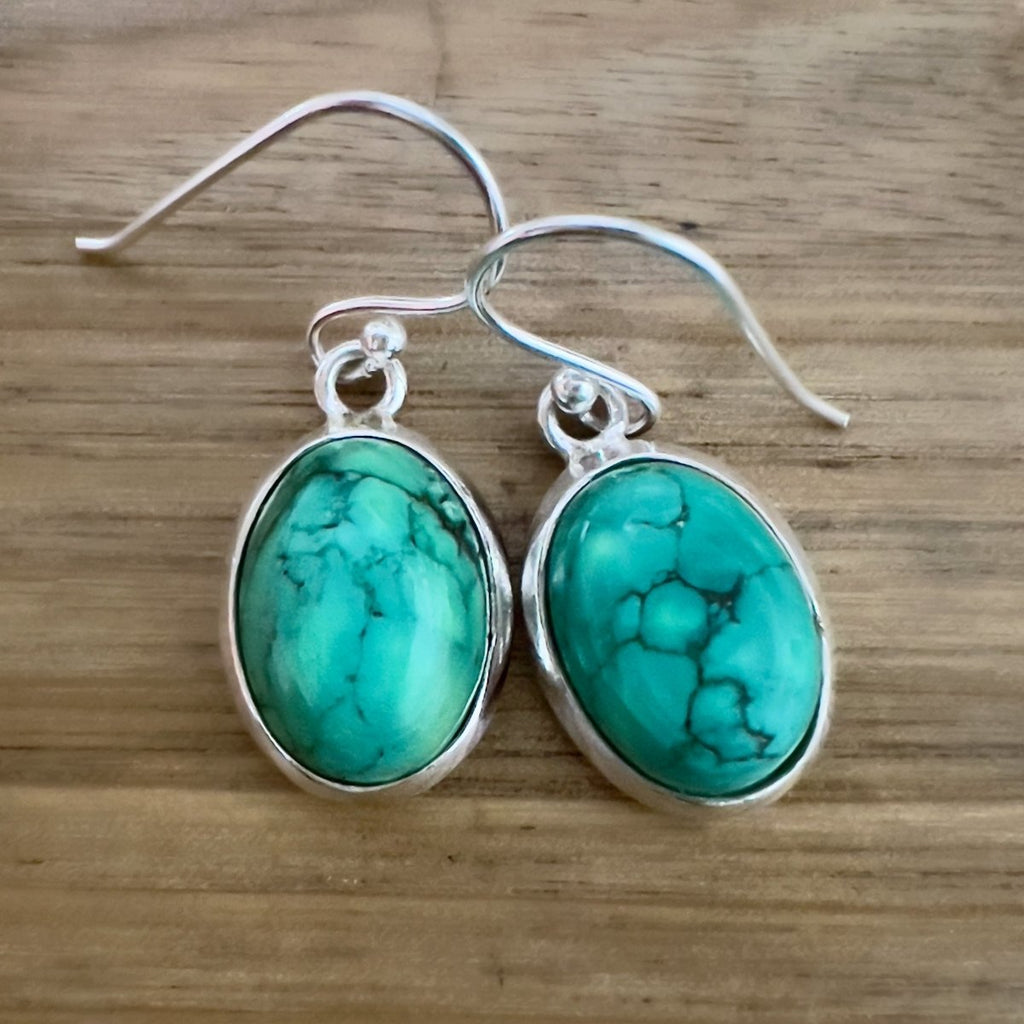 Laihas Classic Chic Oval Turquoise Earrings -LBD Australia