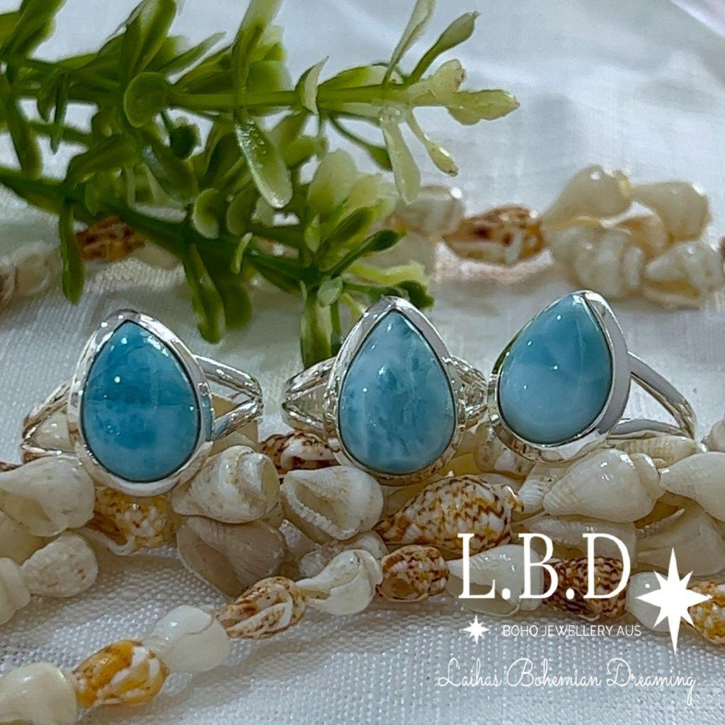Laihas Classic Chic Raindrop Larimar Ring -LBD Australia