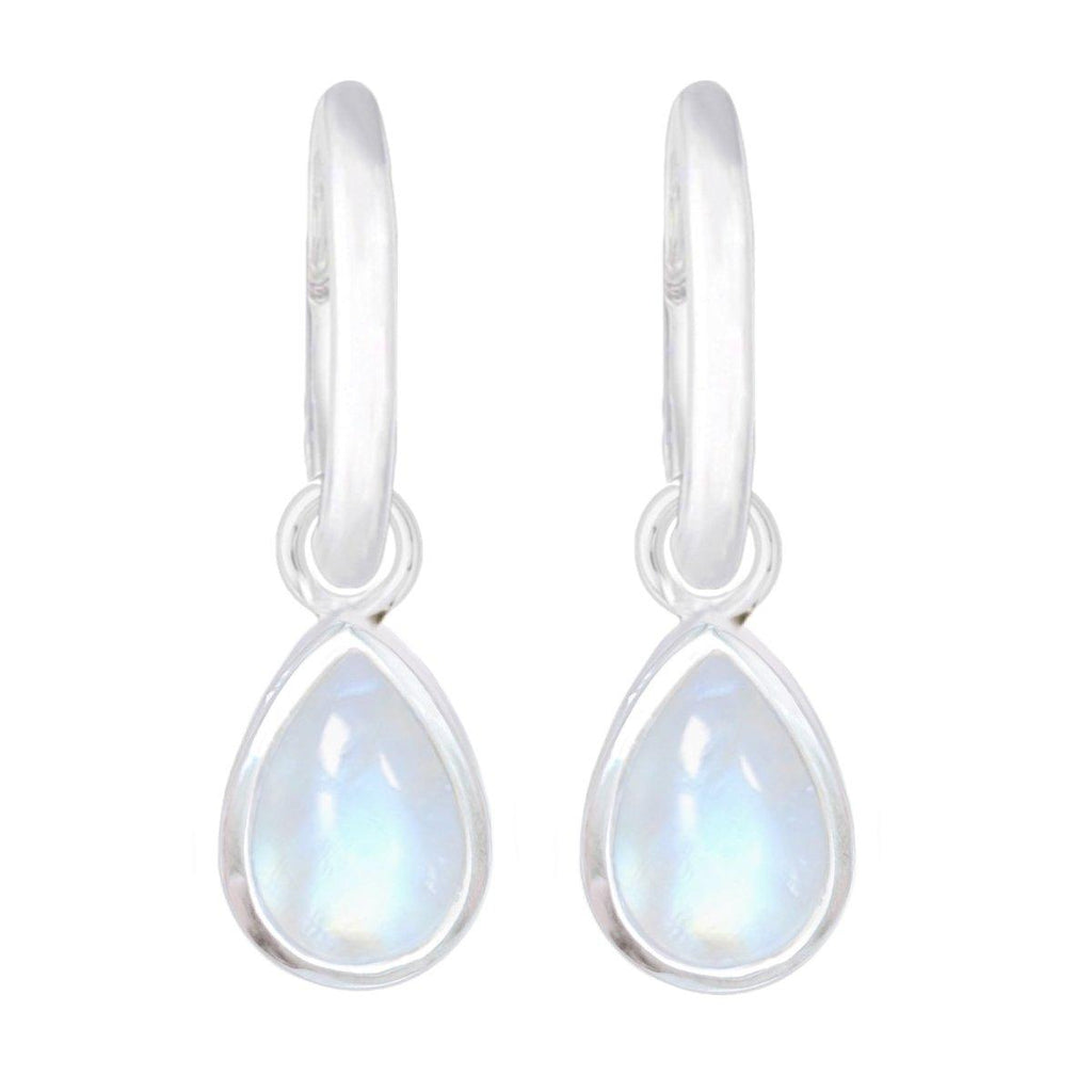 Laihas Classic Chic Raindrop Moonstone Hoop Earrings -LBD Australia