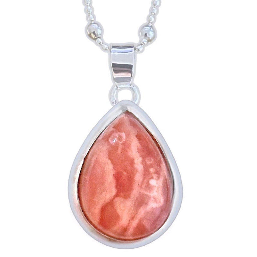 Laihas Classic Chic Raindrop Rhodochrosite Necklace -LBD Australia