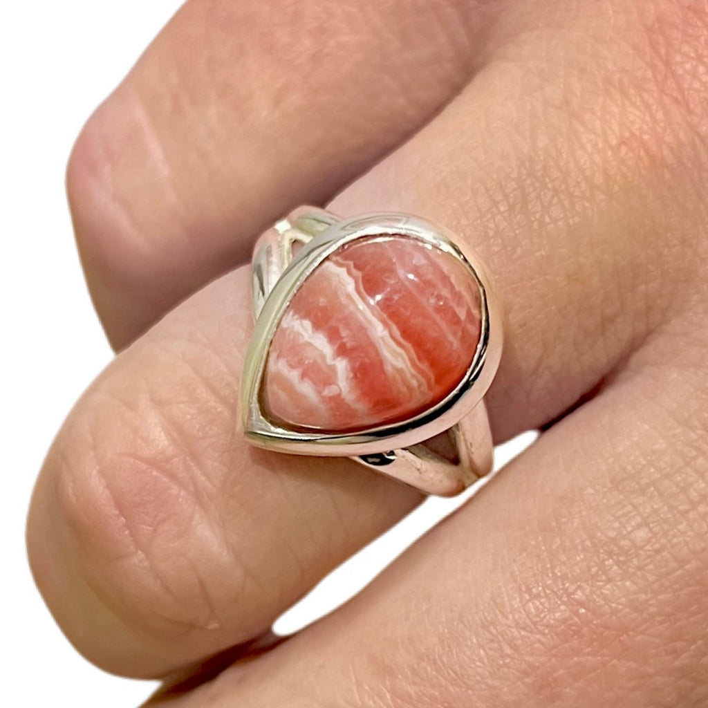 Laihas Classic Chic Raindrop Rhodochrosite Ring -LBD Australia