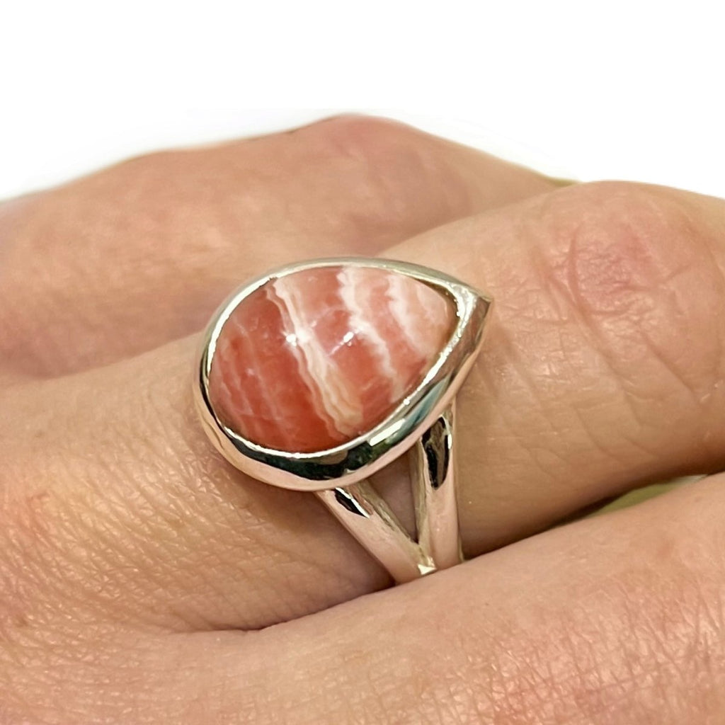 Laihas Classic Chic Raindrop Rhodochrosite Ring -LBD Australia