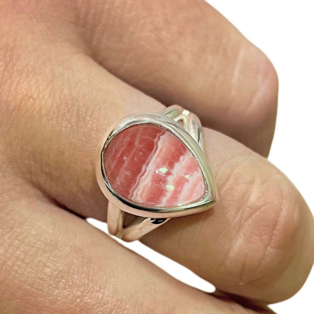 Laihas Classic Chic Raindrop Rhodochrosite Ring -LBD Australia