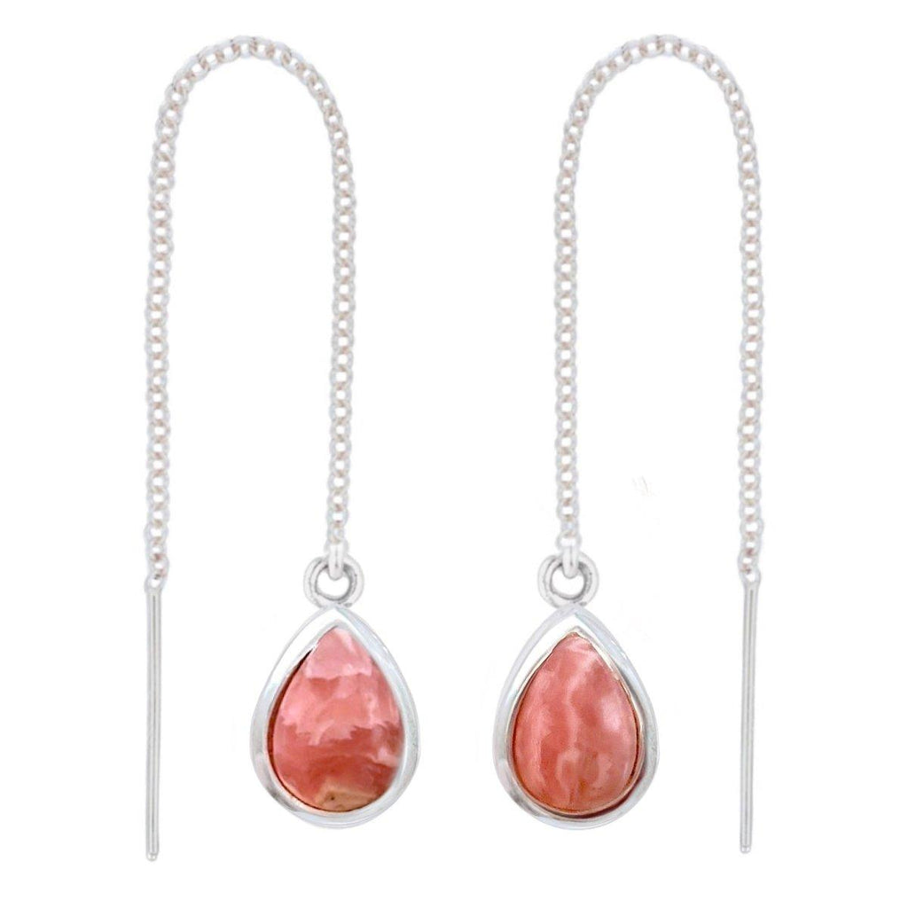 Laihas Classic Chic Rhodochrosite Threader Earrings -LBD Australia