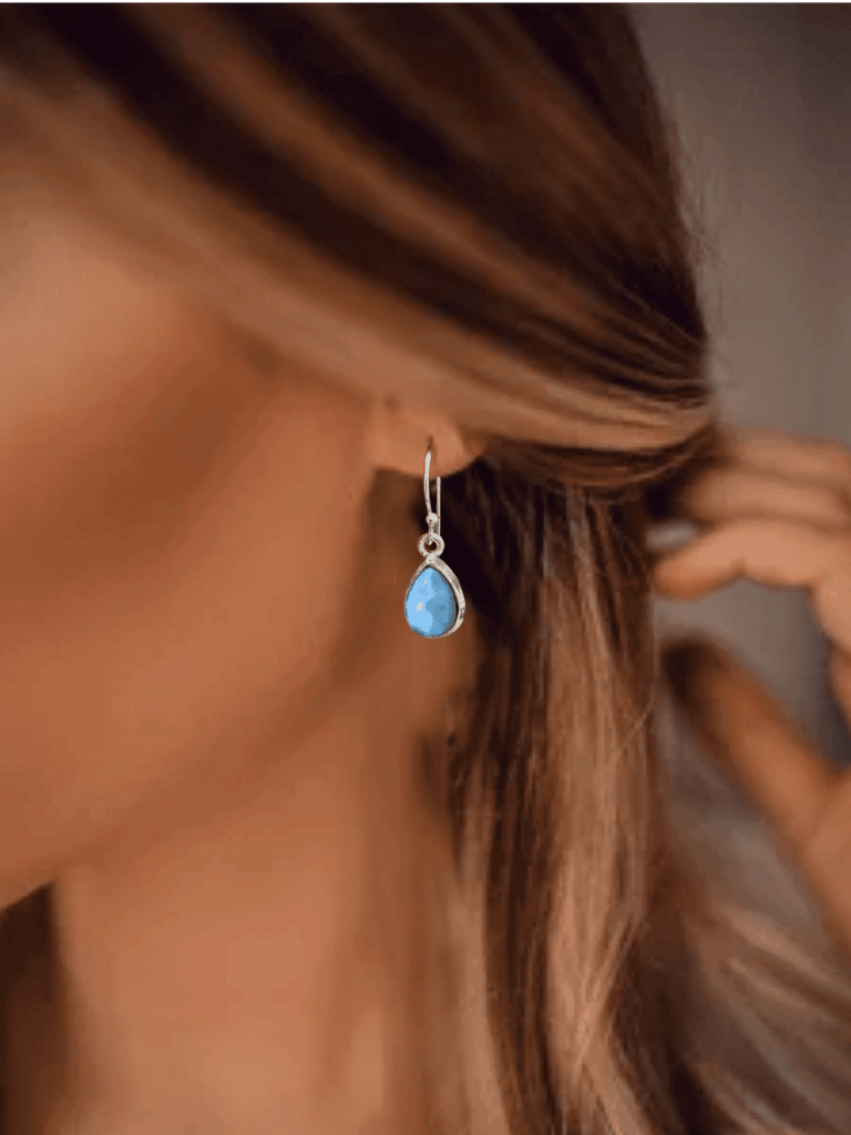 Laihas Classic Chic Small Raindrop Larimar Earrings -LBD Australia