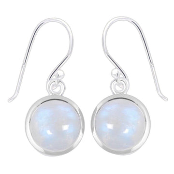 Laihas Classic Chic Small Round Moonstone Earrings